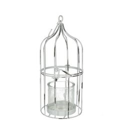 Homedeco Vogelkäfig +Glas D15cm H30cm