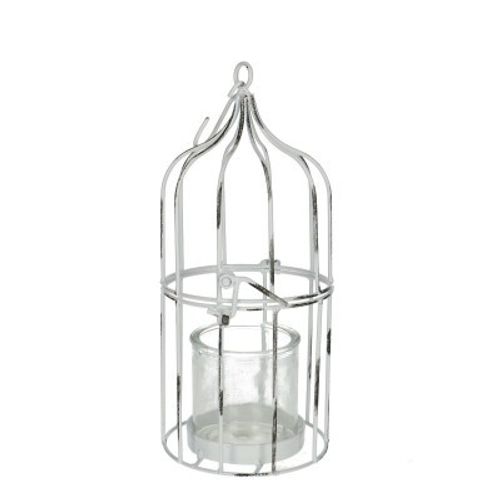 Homedeco Vogelkäfig +Glas D15cm H30cm