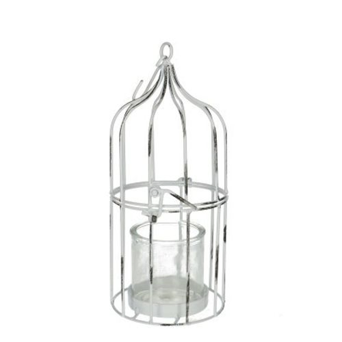 Homedeco Vogelkäfig +Glas D15cm H30cm