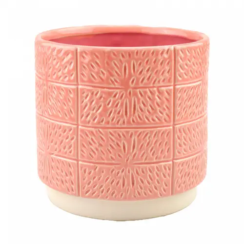 Keramik Übertopf Celine rosa D19cm H18cm