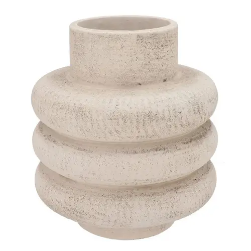 Beton Vase Bubble weiss 29x29x30cm