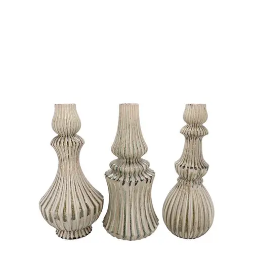 Keramik Vase Mika mix grau 13x25cm