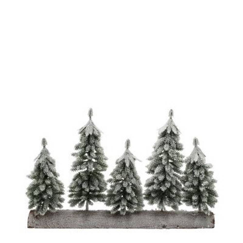 Baum +Schnee auf Holz 40x08x25cm