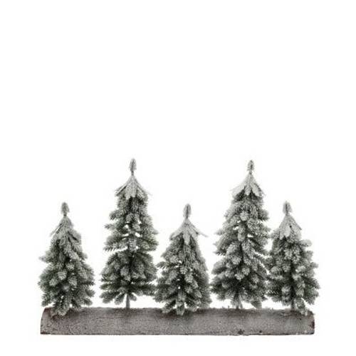 Baum +Schnee auf Holz 40x08x25cm