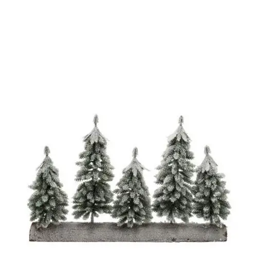Baum +Schnee auf Holz 40x08x25cm