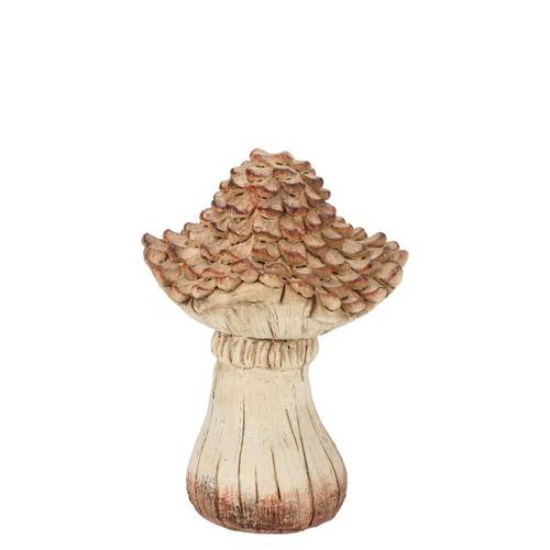Deko Pilz Wonderland braun 08x08x11cm