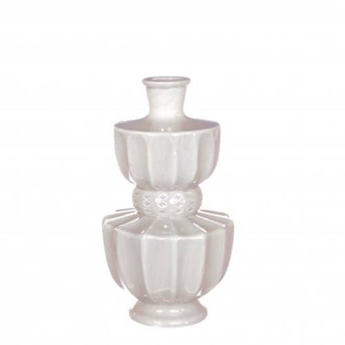 Keramik Vase Bellagio creme D03/11cm H20cm