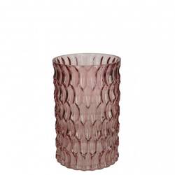 Glas Vase Zylinder Noma rosa D15cm H20cm