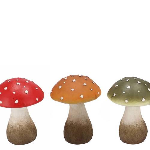 Deko Pilz Wonderland mix 13x13x17cm
