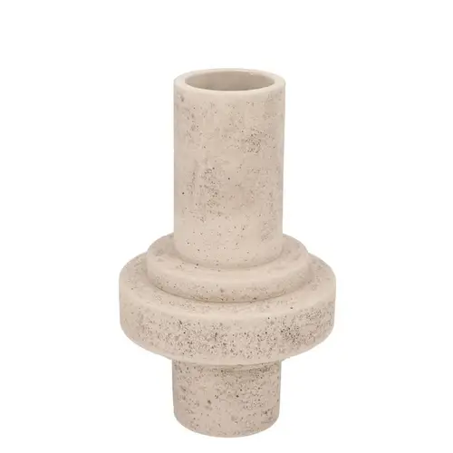 Beton Vase Tube weiss 16x16x25cm