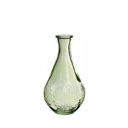 Glas Flasche Dahlia hell grün D09cm H16cm
