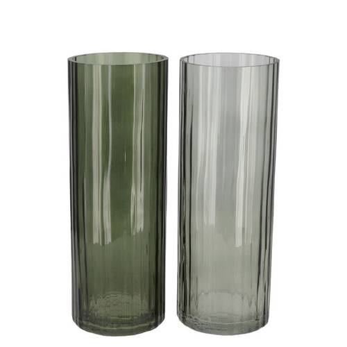 Glas Vase Marly mix grün 10x10x28cm