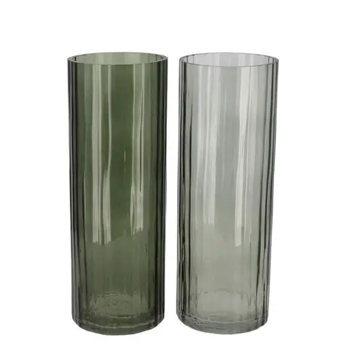 Glas Vase Marly mix grün 10x10x28cm