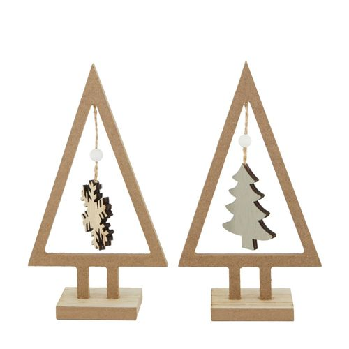 Baum Holz mit Hänger 9.5x18cm 