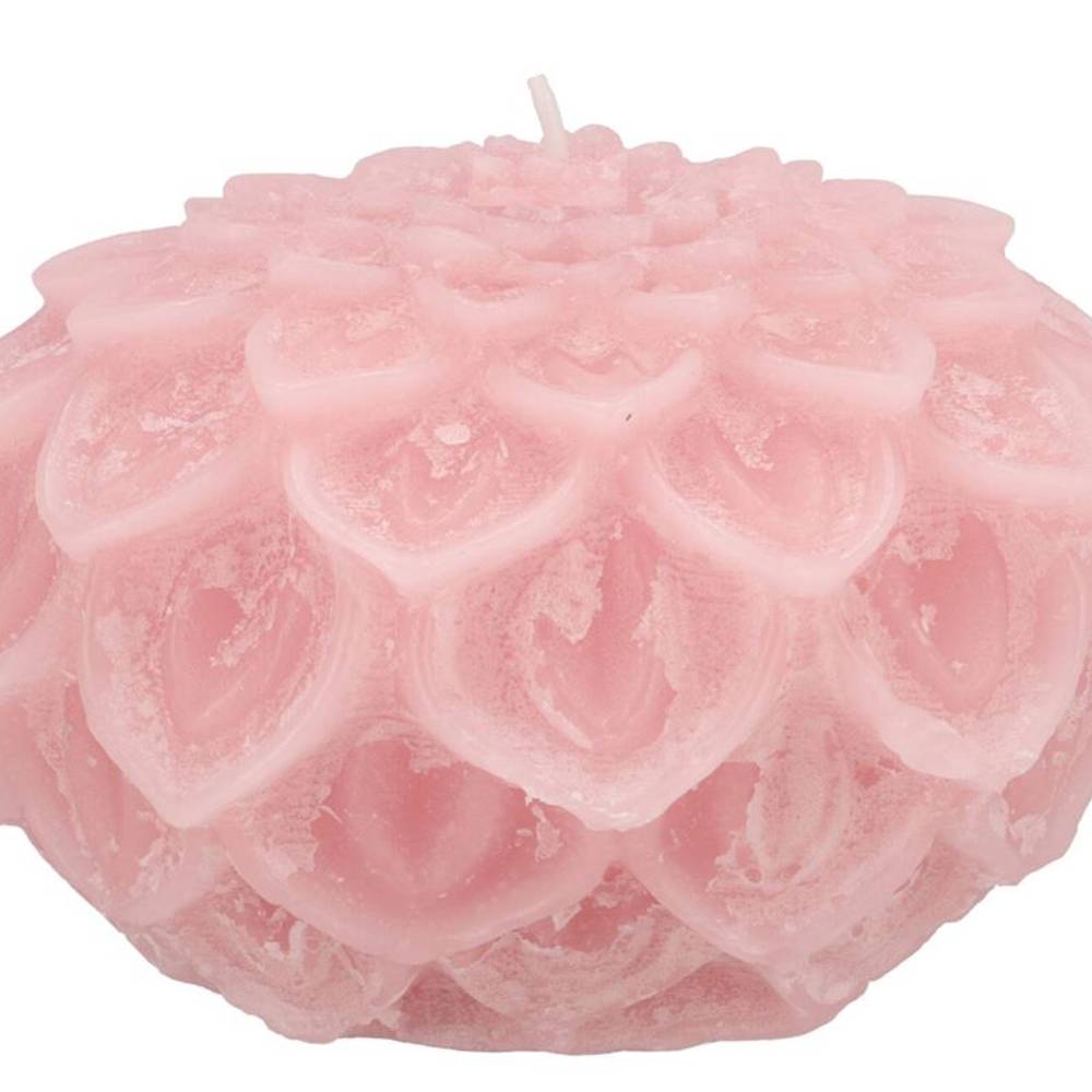 Kerze Dahlia hell rosa 15x10cm