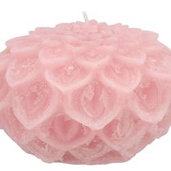 Kerze Dahlia hell rosa 15x10cm