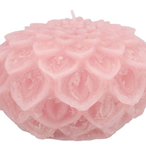 Kerze Dahlia hell rosa 15x10cm