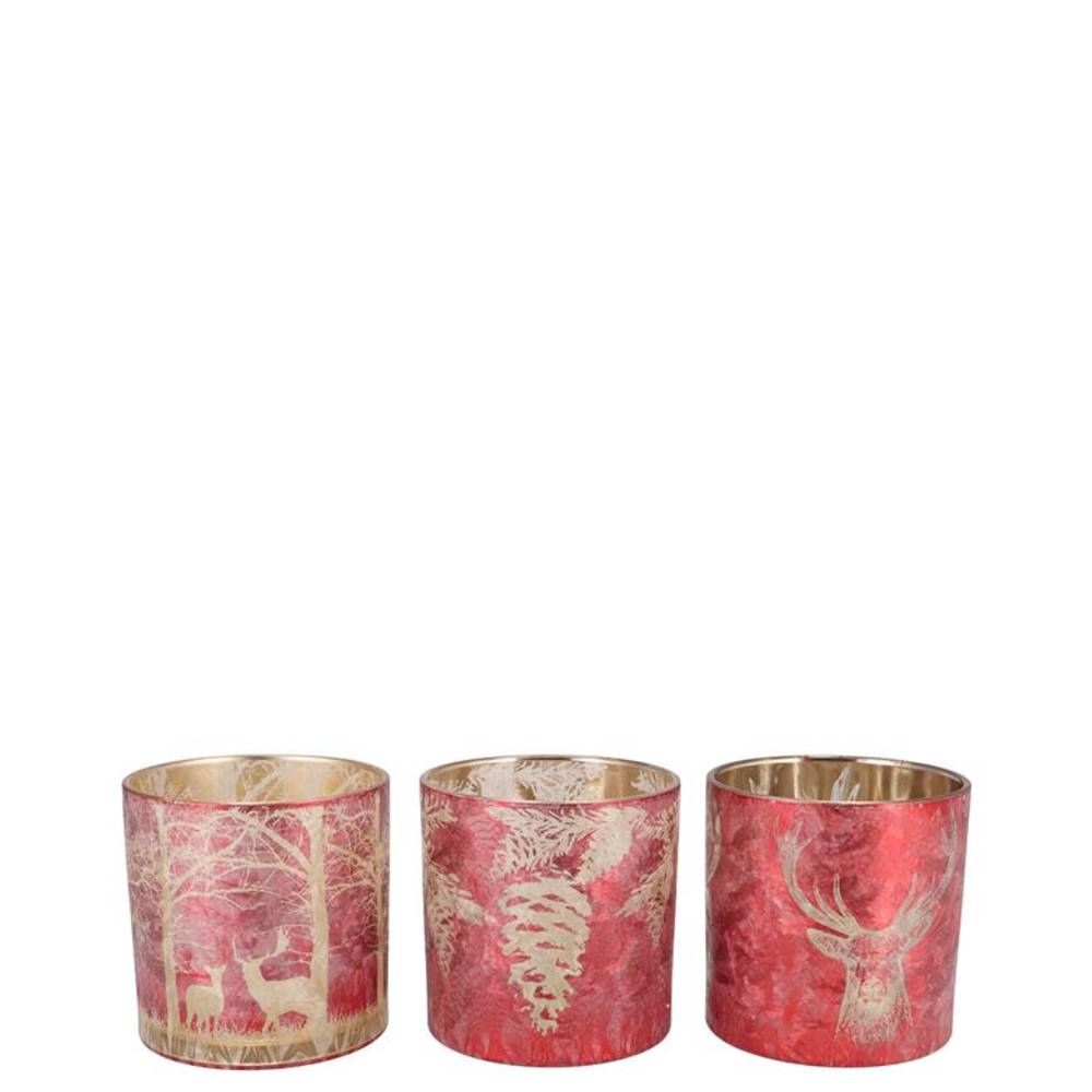 Teelichthalter Ruby Jolly rosa mix 07x08cm