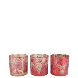 Teelichthalter Ruby Jolly rosa mix 07x08cm