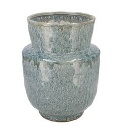 Keramik Vase Iron Stone blau 24x24x31cm