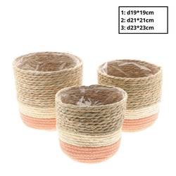 Korb Nora 3/Set rosa D23cm H23cm