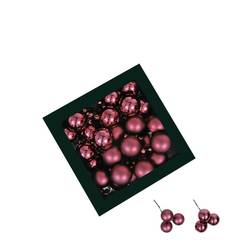 Kugel auf Draht mix dunkel rosa D04cm x36