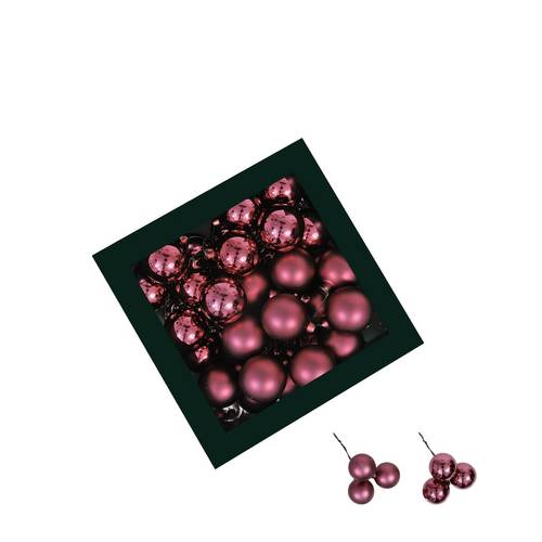 Kugel auf Draht mix dunkel rosa D04cm x36