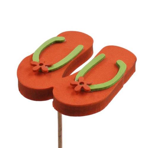 Strandschuh auf Stab orange D08cm H50cm