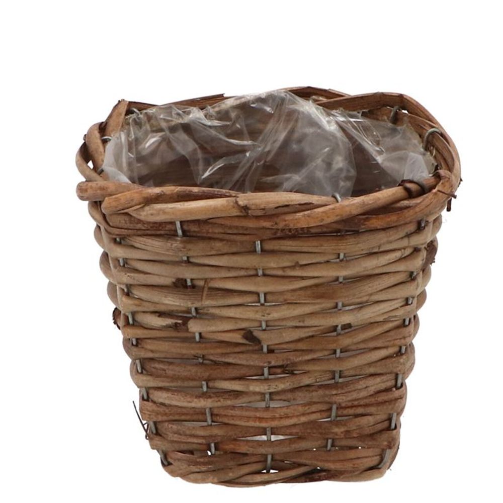 Korb Rattan Viereck braun 14x14x14 cm