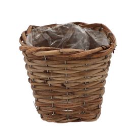 Korb Rattan Viereck braun 14x14x14 cm