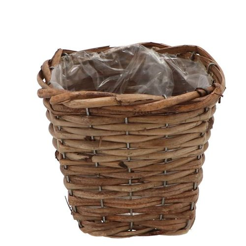 Korb Rattan Viereck braun 14x14x14 cm