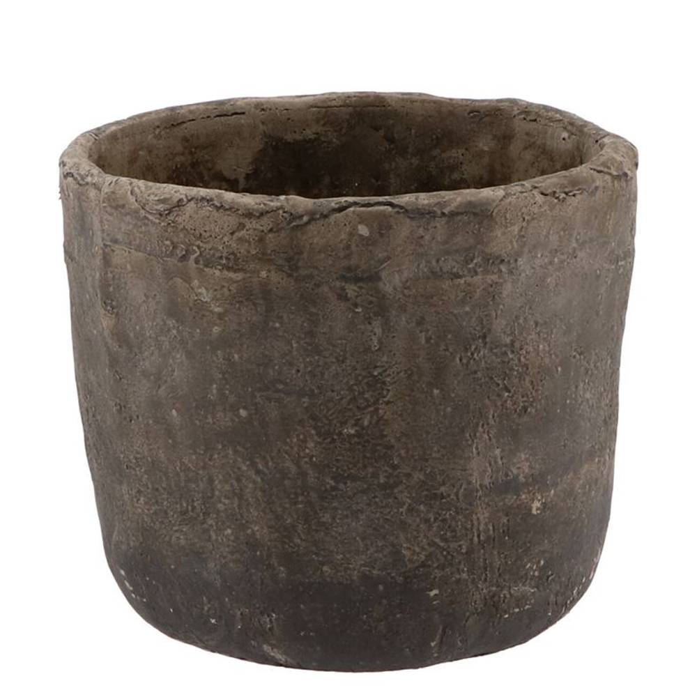 Keramik Übertopf Iron Stone grau D16cm H14cm