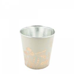 Zink Übertopf Alossi creme D13cm H13cm