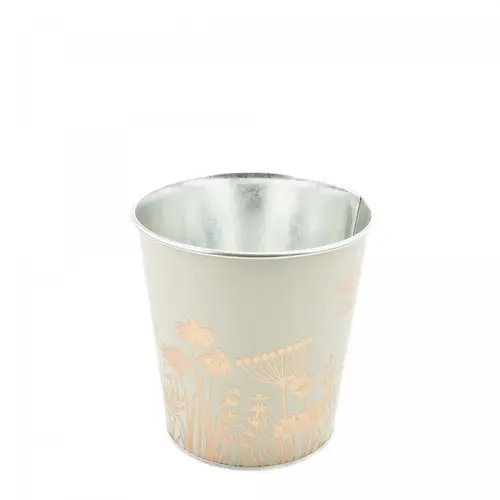 Zink Übertopf Alossi creme D13cm H13cm