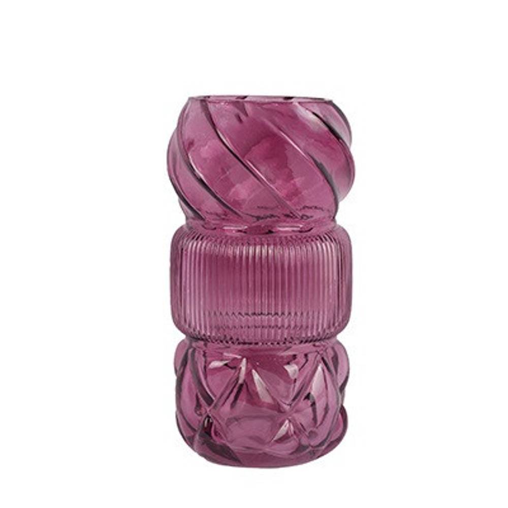 Glas Vase Ballena lila D10cm H20cm