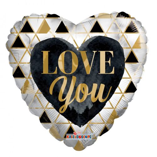 Ballon Herz Eco I Love You gold D45cm