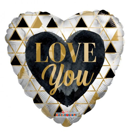 Ballon Herz Eco I Love You gold D45cm