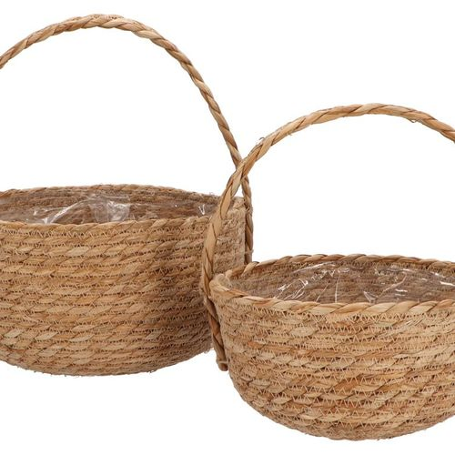 Korb Henkel Laos natur 3/Set D27cm H15cm