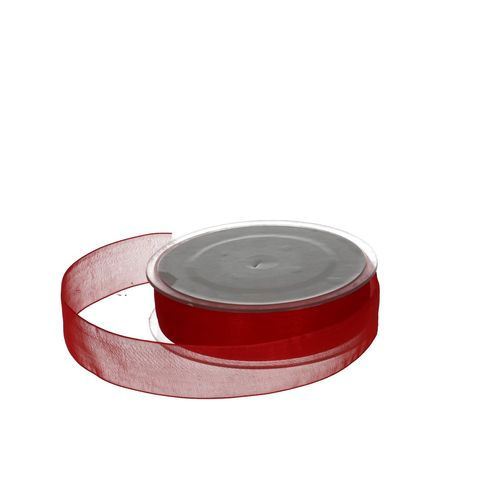 Band Organza rot 25mm 50m