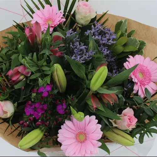 Strauß rosa Rosen Spezial Muttertag 50cm 21Stiele