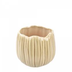 Keramik Übertopf Bulb creme D15cm H13cm