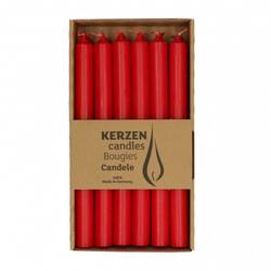 Spitzkerzen Rustikal rubin rot D02cm H25cm
