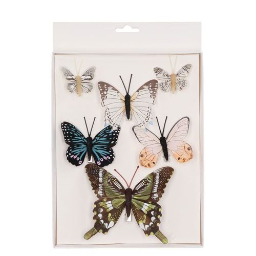 Schmetterling auf Clip mix 6st