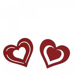 Holz Herz mix rot D04cm x24