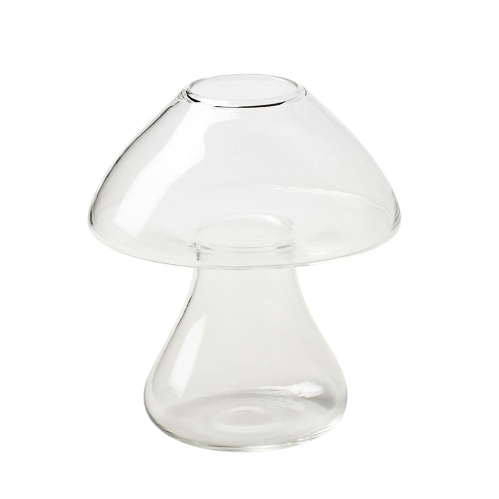 Glas Vase Pilz D09cm H12cm