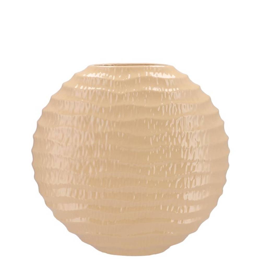 Keramik Vase Lima Oval creme 23x10x22cm