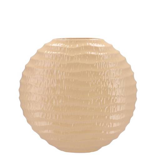 Keramik Vase Lima Oval creme 23x10x22cm