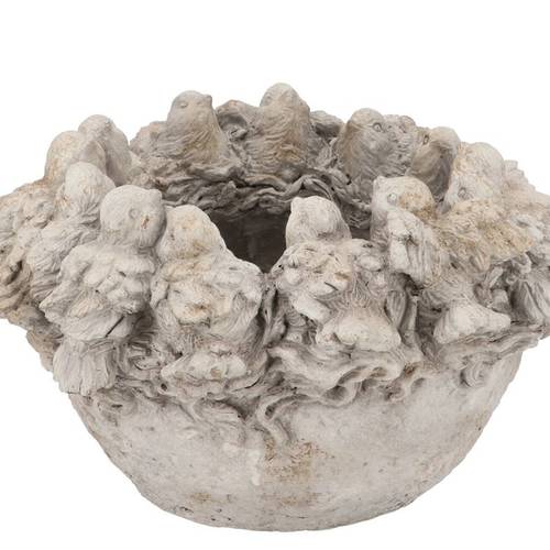 Beton Übertopf Sperling grau 30x28x17cm