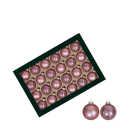 Kugel mix hell rosa D04cm x48