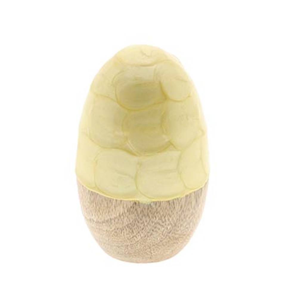 Ei Holz Mandali gelb D06cm H10cm
